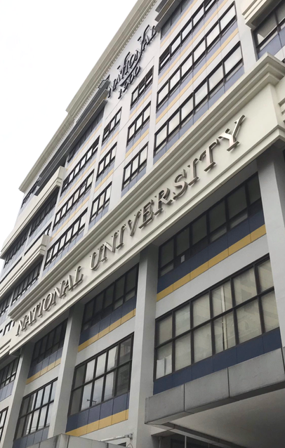 An image taken by a tourist at National University Manila (NU)